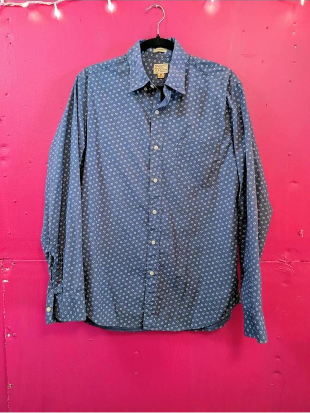 SOLD J.Crew Blue Organic Cotton Button up Shirt M